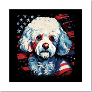 Patriotic Bichon Frise Posters and Art